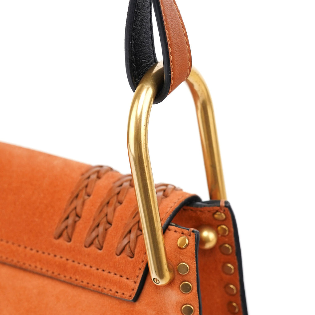 Light Brown Suede Leather Shoulder Bag