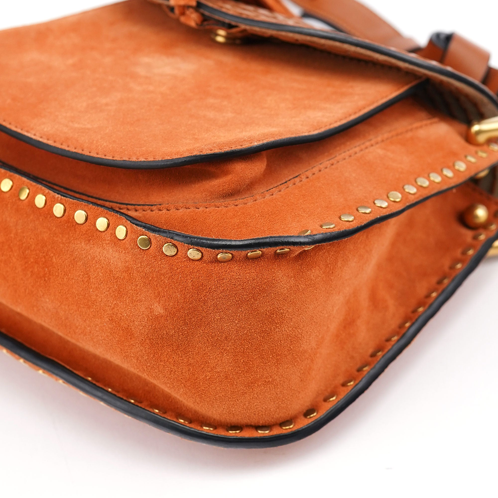 Light Brown Suede Leather Shoulder Bag