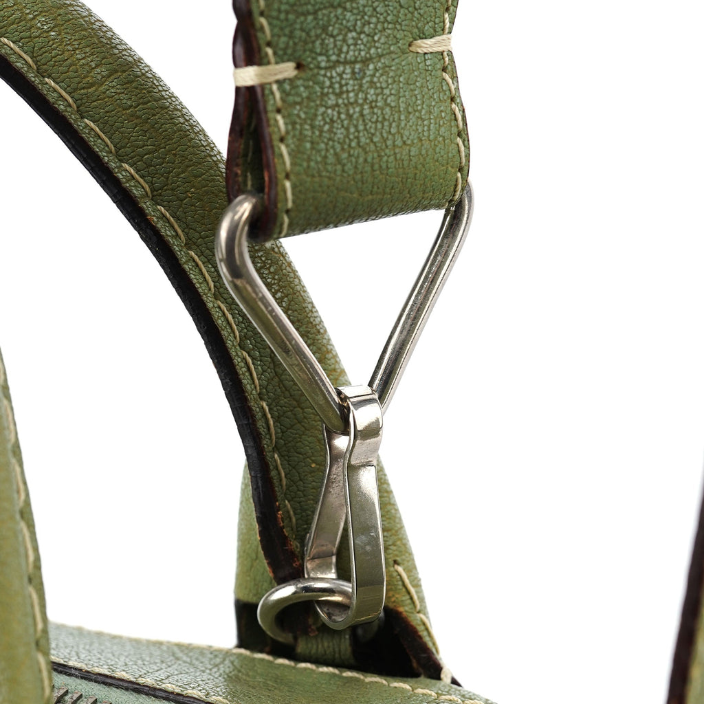 Light Green Leather Edith 2-Way Tote Bag
