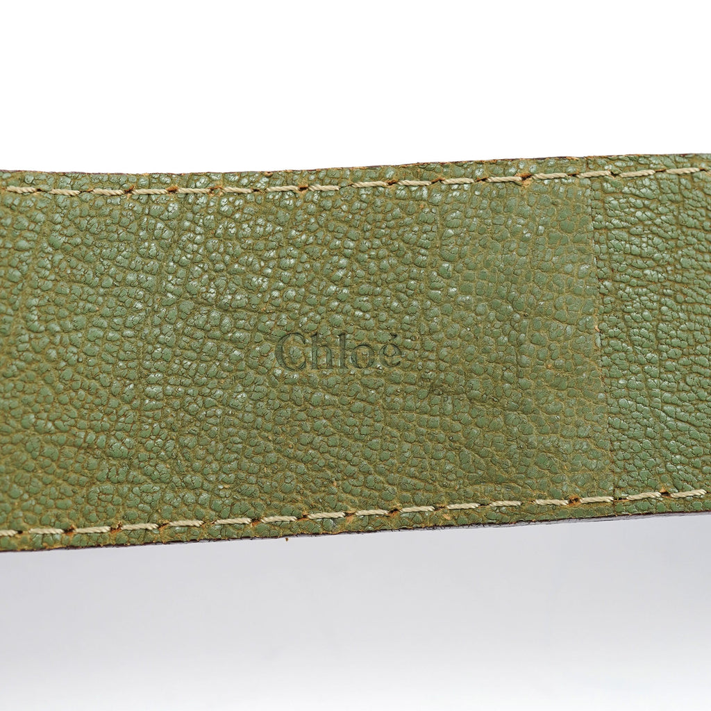 Light Green Leather Edith 2-Way Tote Bag