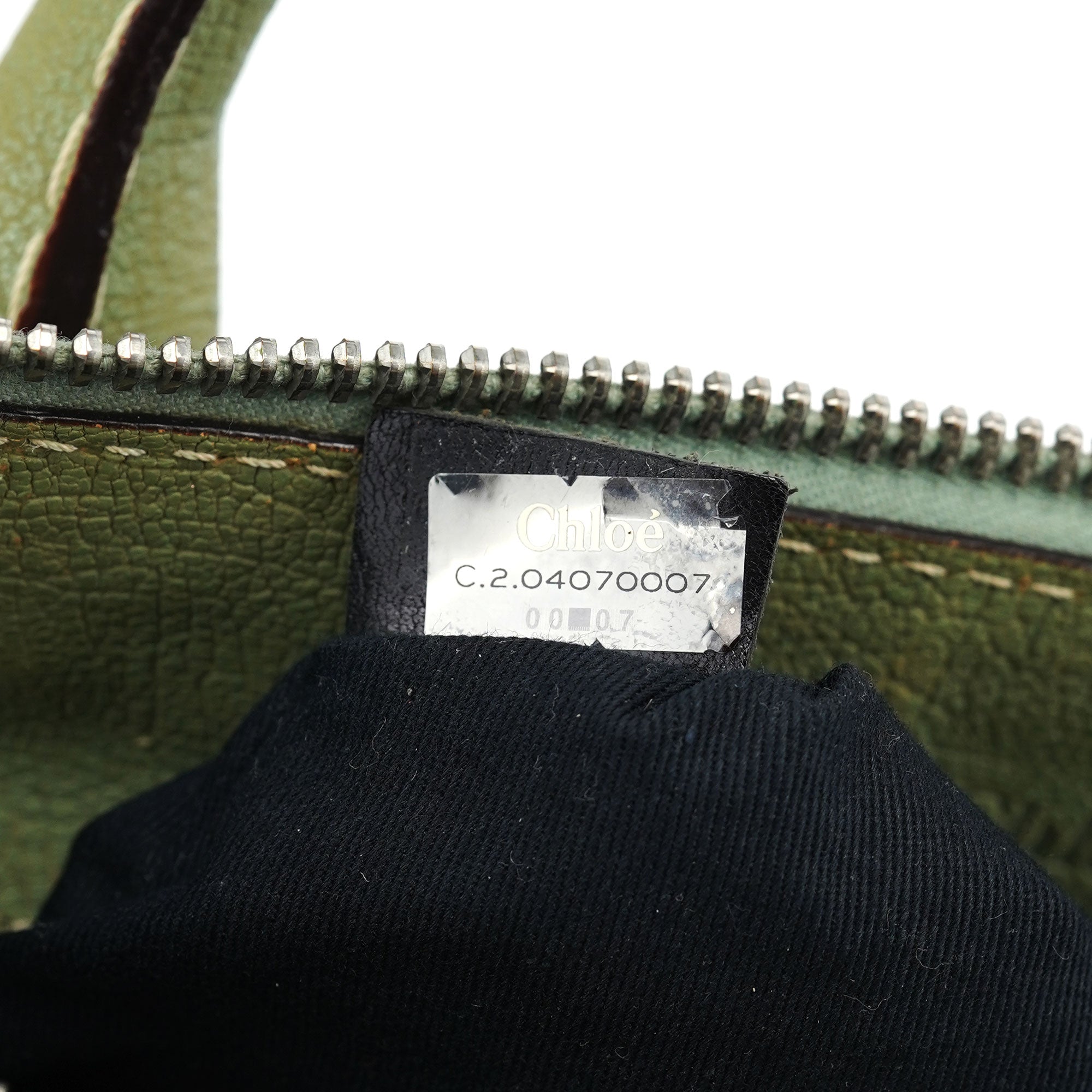 Light Green Leather Edith 2-Way Tote Bag