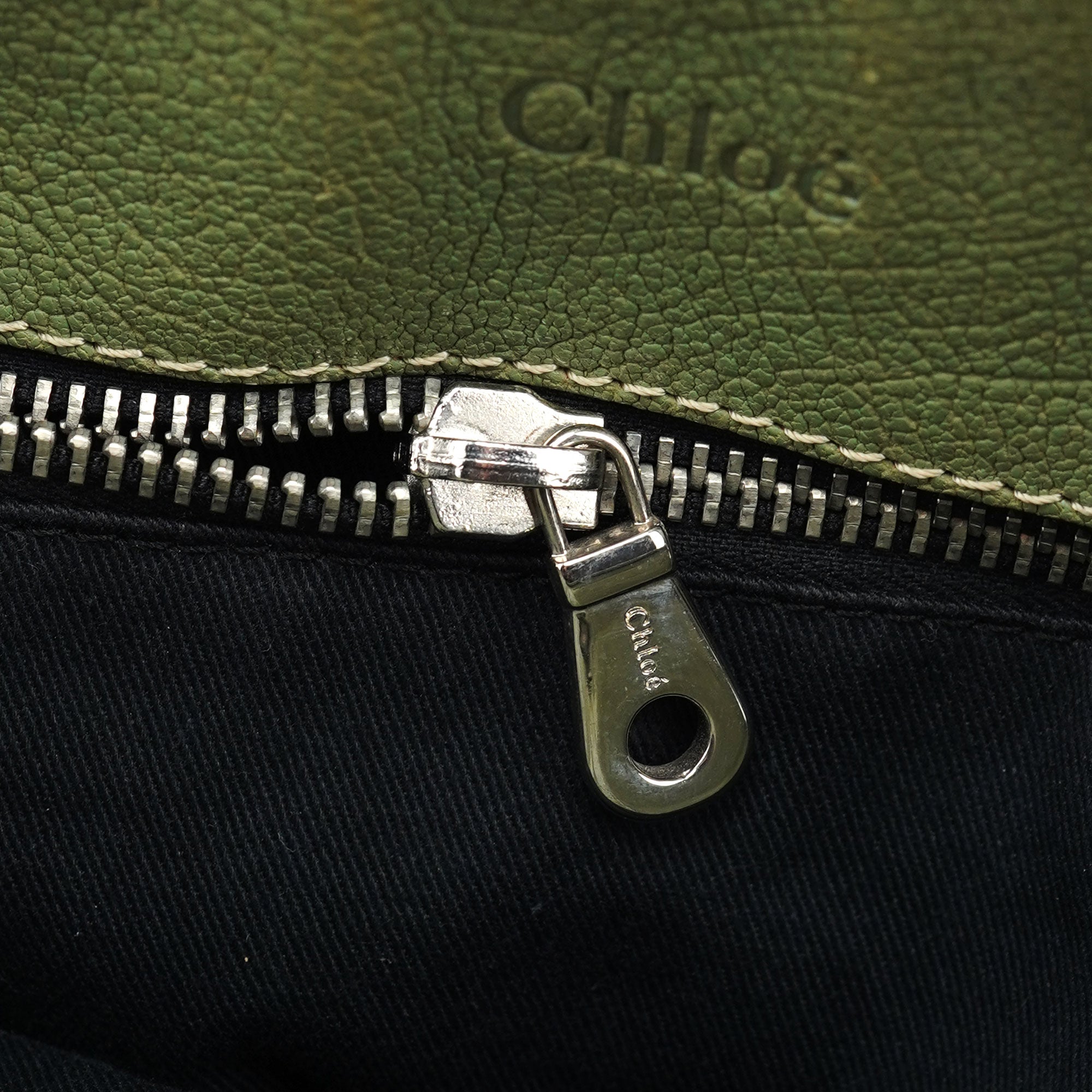 Light Green Leather Edith 2-Way Tote Bag