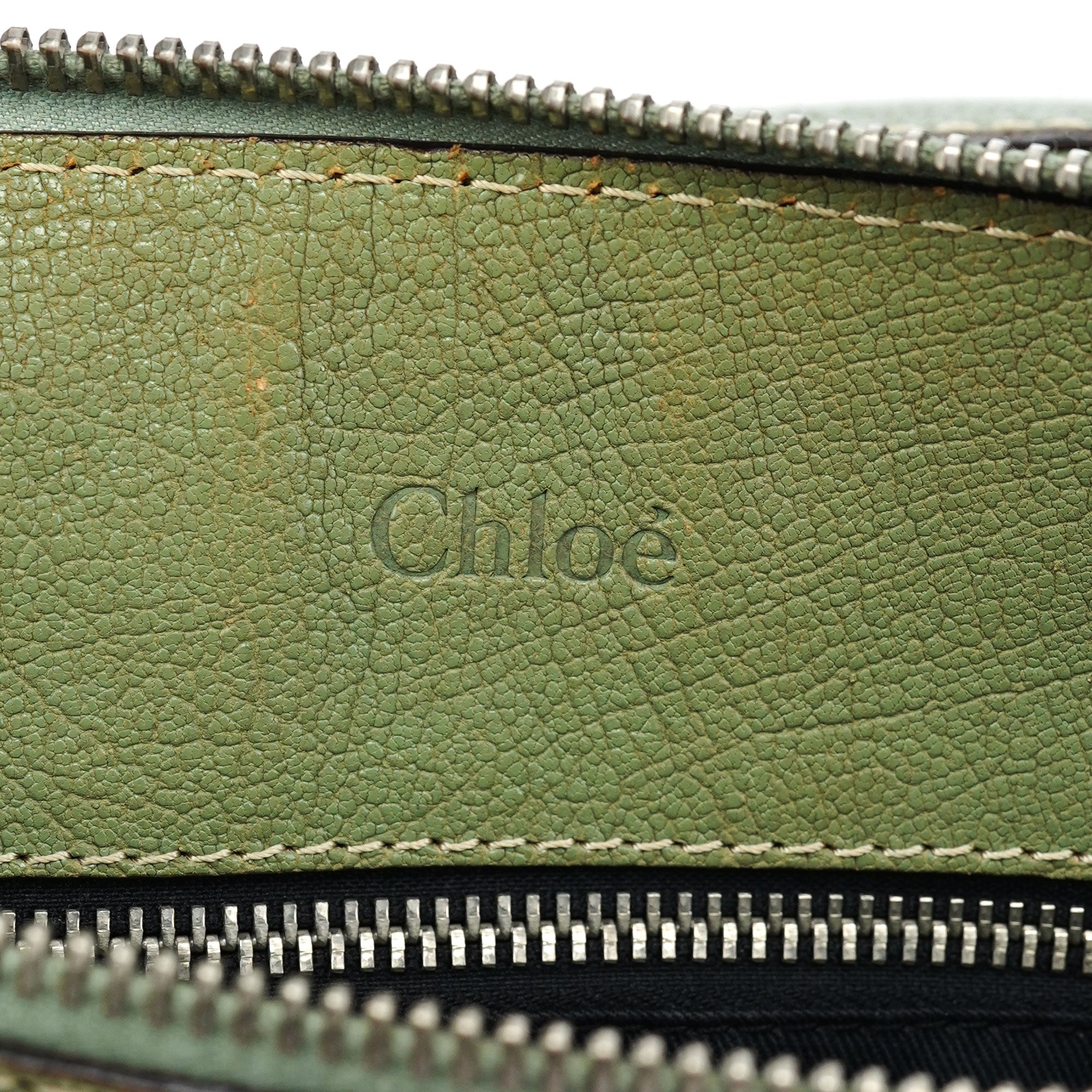 Light Green Leather Edith 2-Way Tote Bag