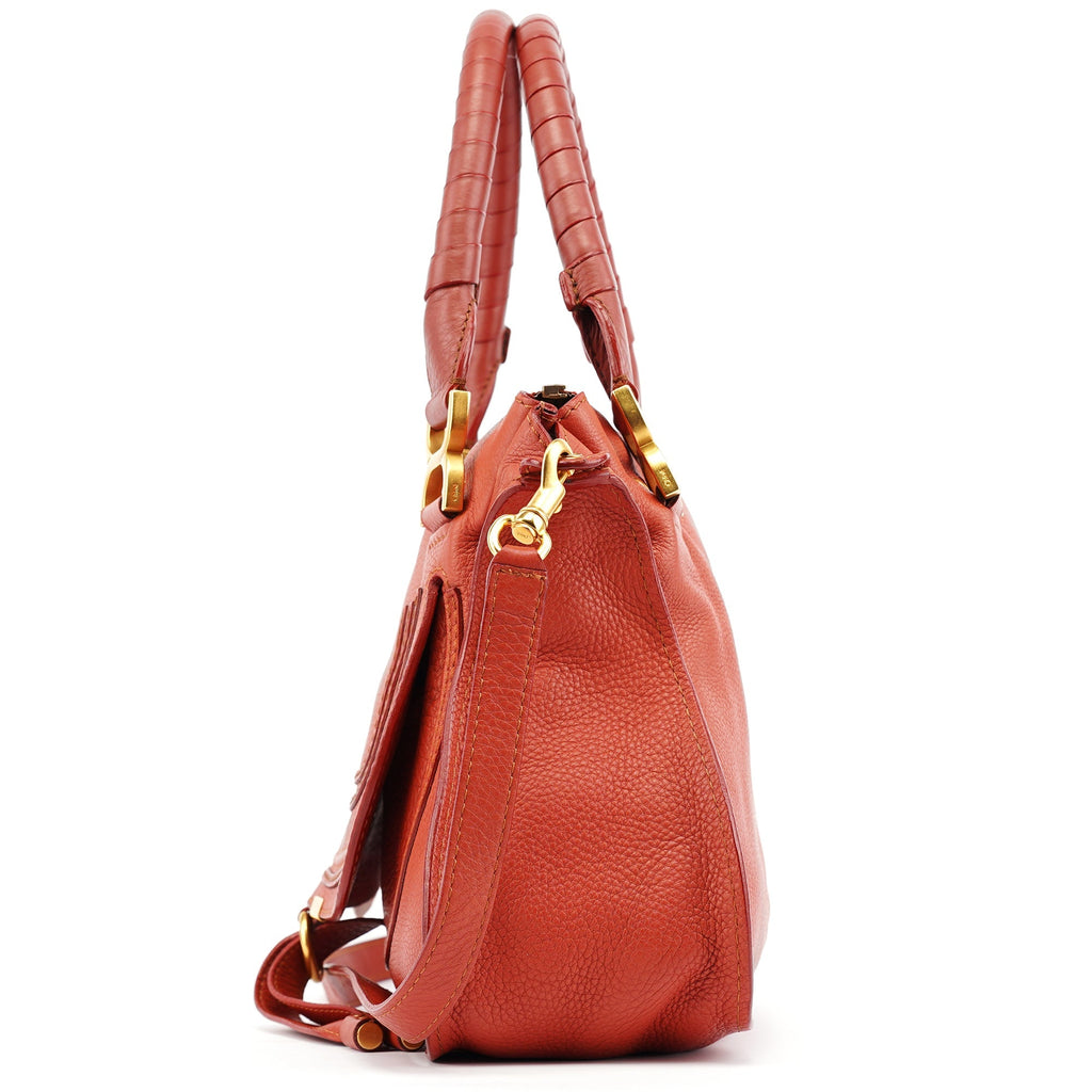 Maple Red Leather Marcie 2-Way Bag