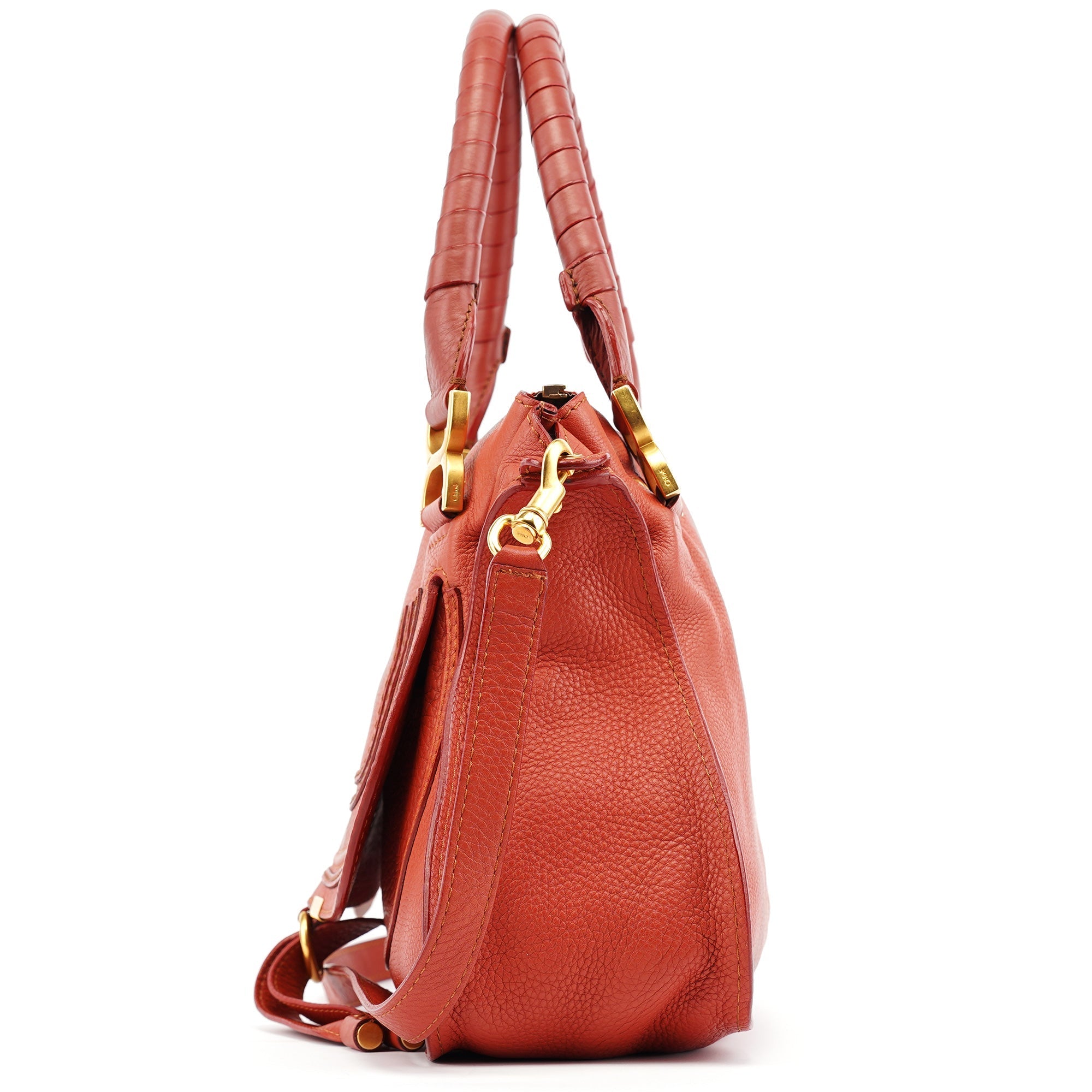 Maple Red Leather Marcie 2-Way Bag