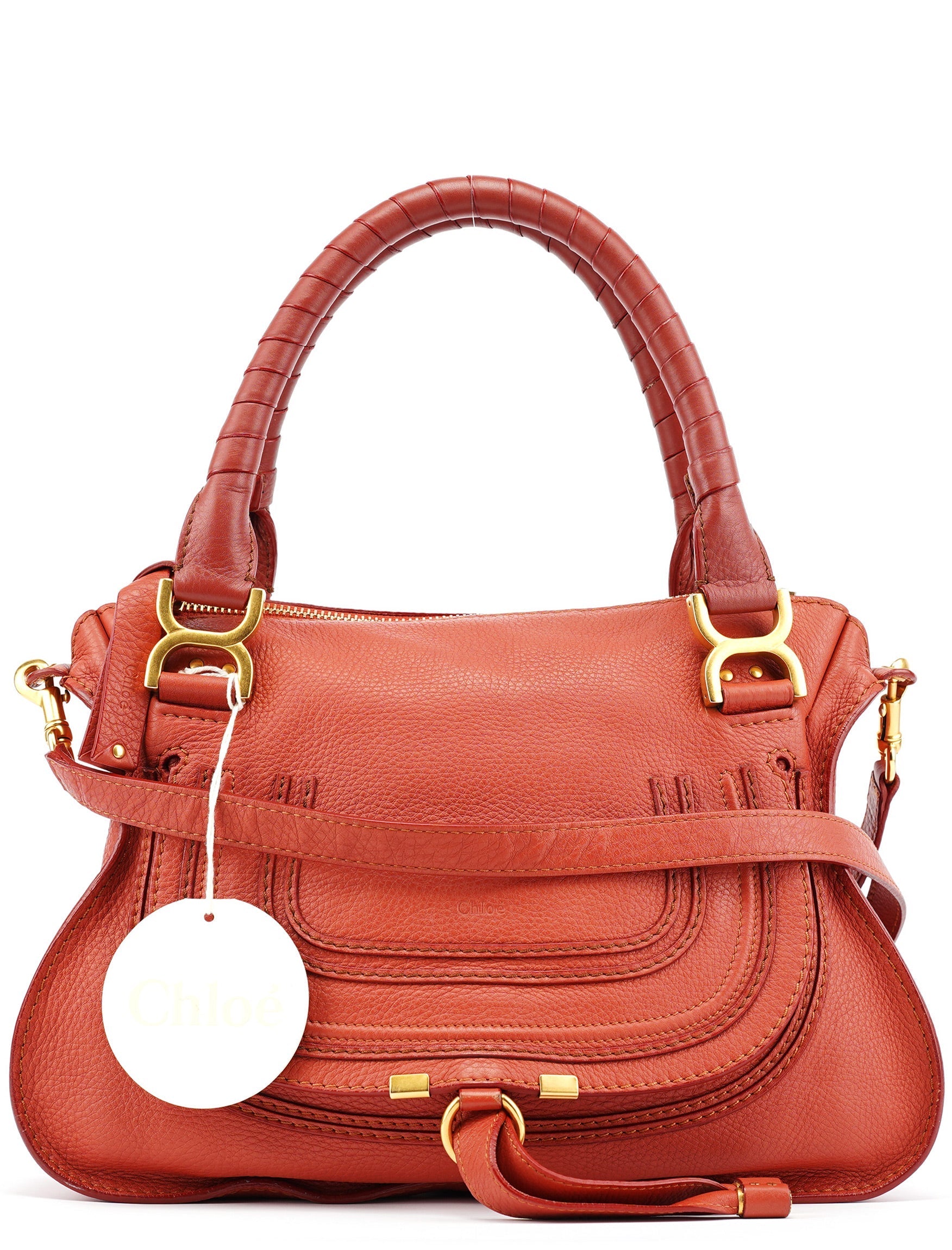 Maple Red Leather Marcie 2-Way Bag