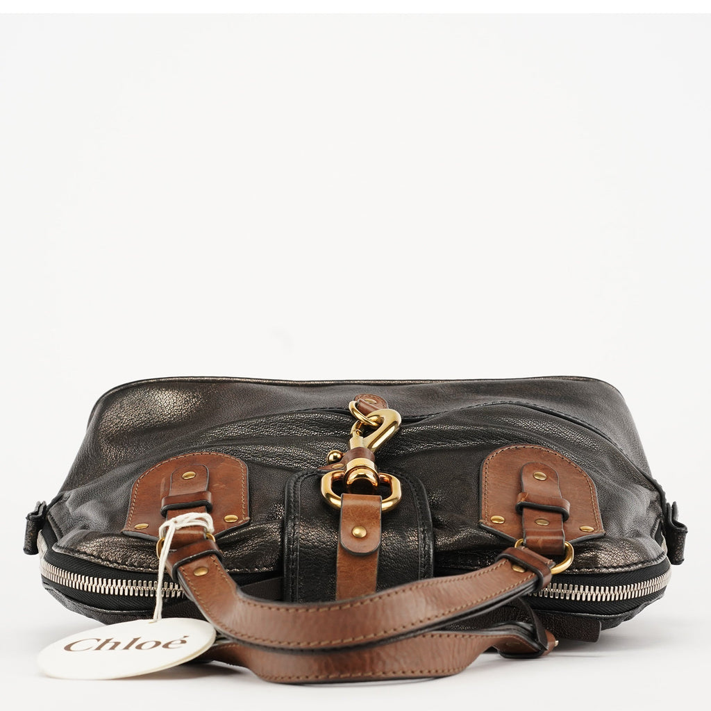 Metallic Leather Kerala Tote Bag