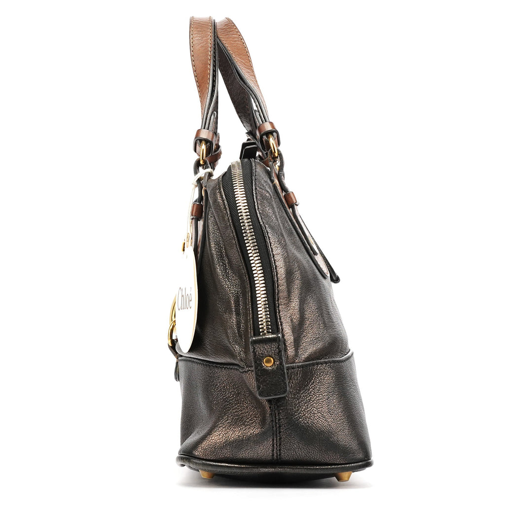 Metallic Leather Kerala Tote Bag