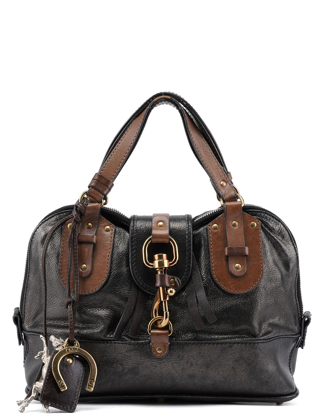 Metallic Leather Kerala Tote Bag