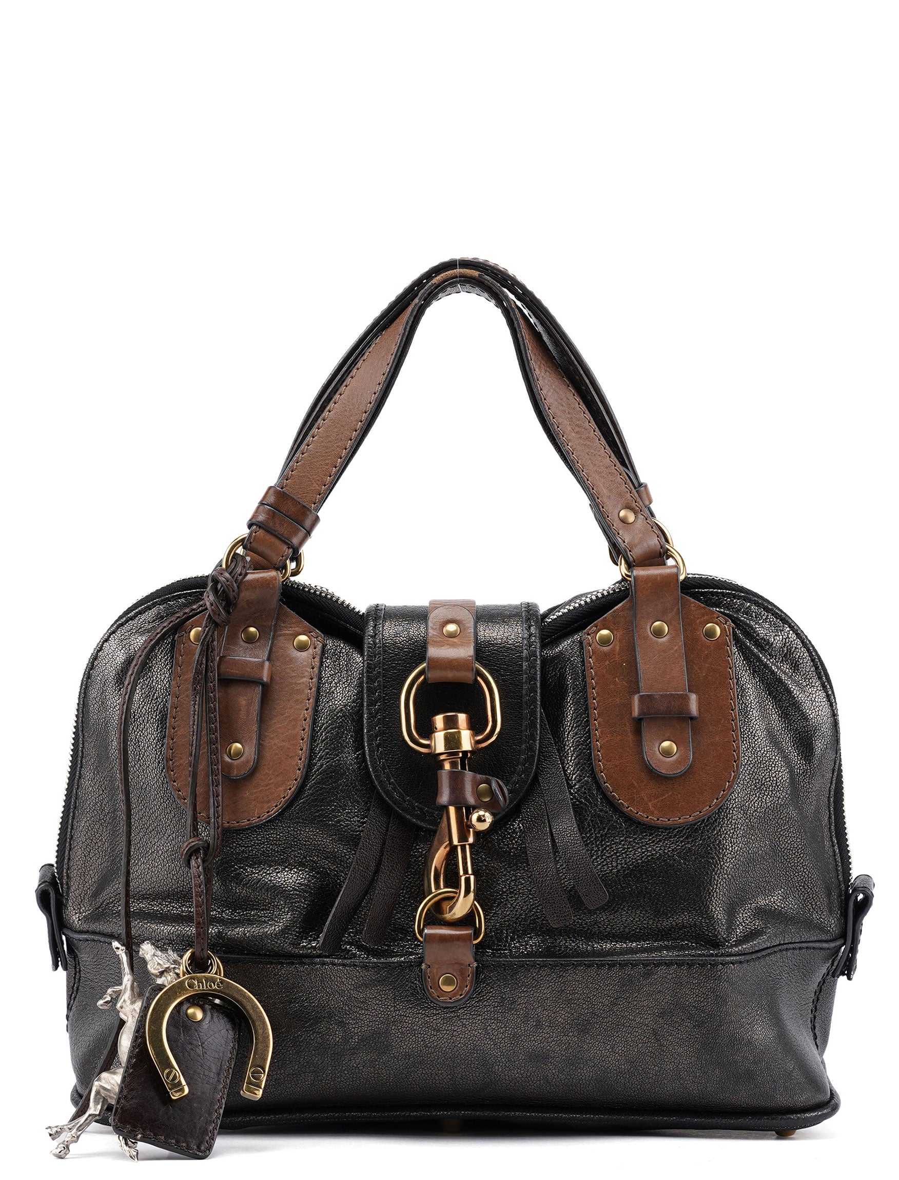 Metallic Leather Kerala Tote Bag