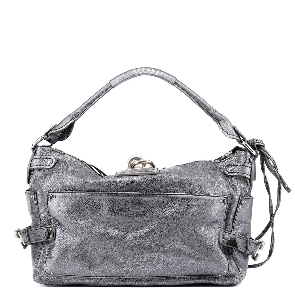 Metallic Leather Paddington Shoulder Bag