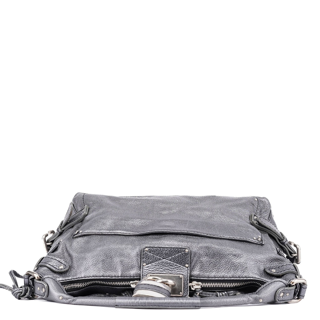 Metallic Leather Paddington Shoulder Bag