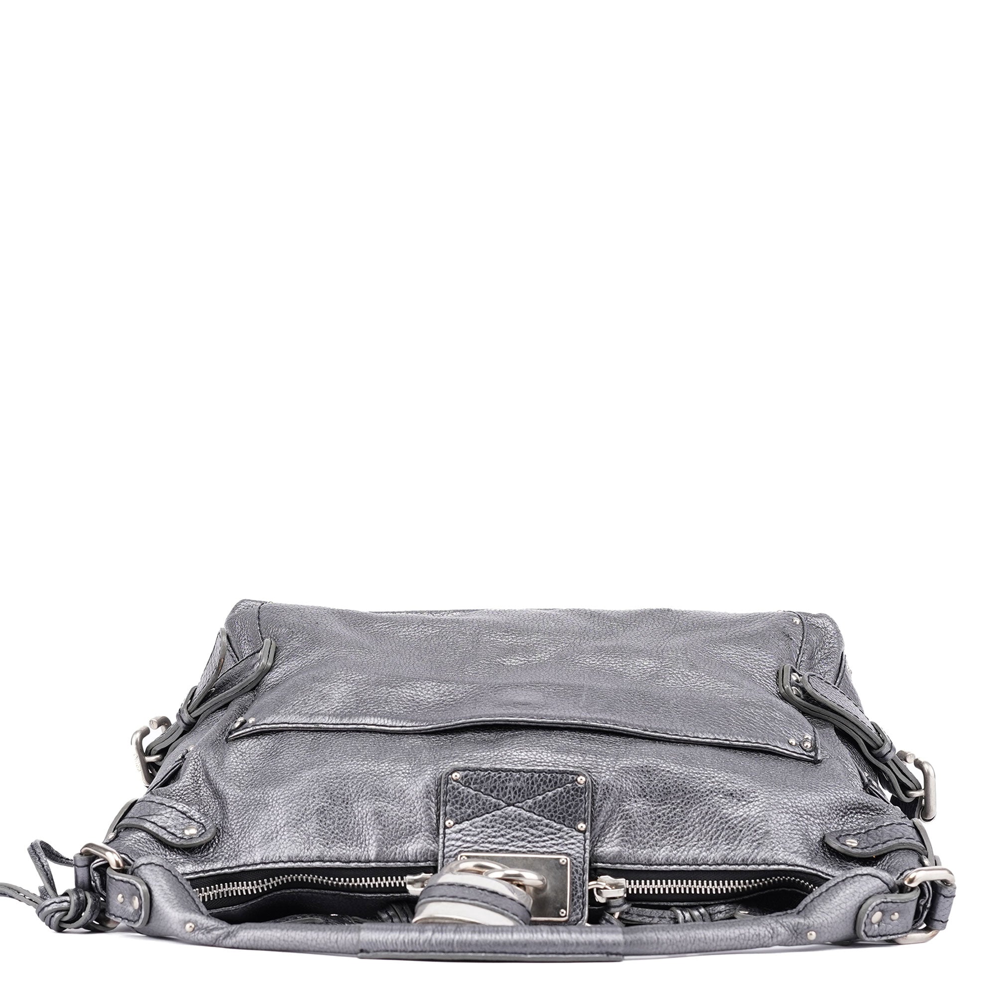 Metallic Leather Paddington Shoulder Bag