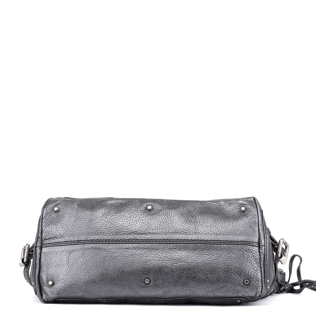 Metallic Leather Paddington Shoulder Bag