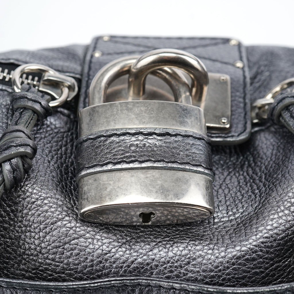 Metallic Leather Paddington Shoulder Bag