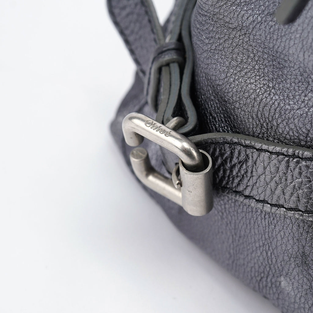 Metallic Leather Paddington Shoulder Bag