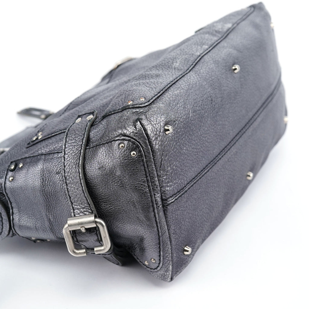 Metallic Leather Paddington Shoulder Bag