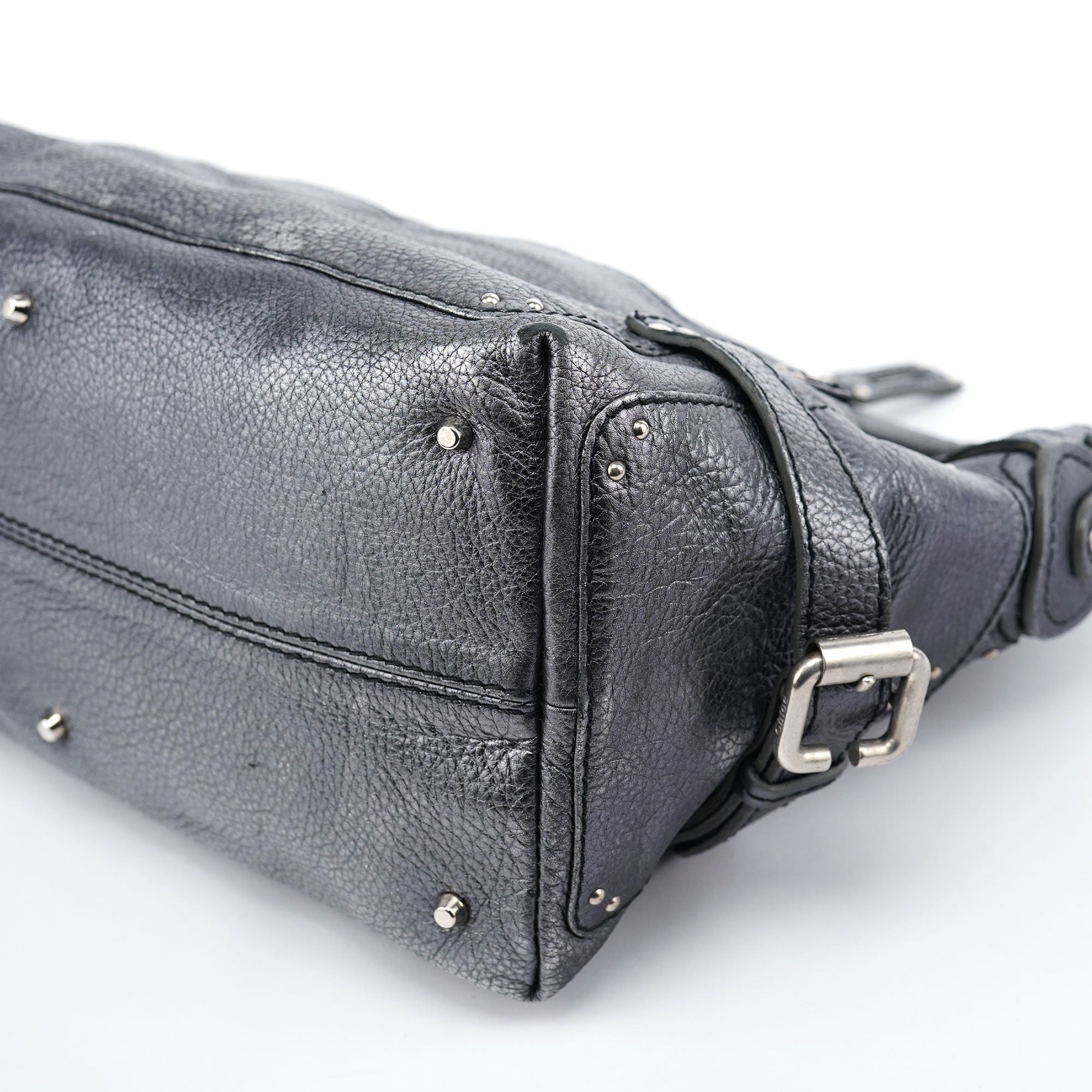 Metallic Leather Paddington Shoulder Bag