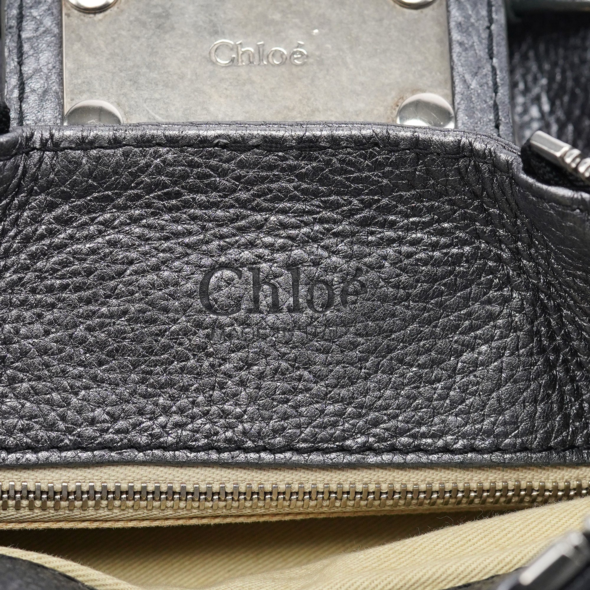 Metallic Leather Paddington Shoulder Bag
