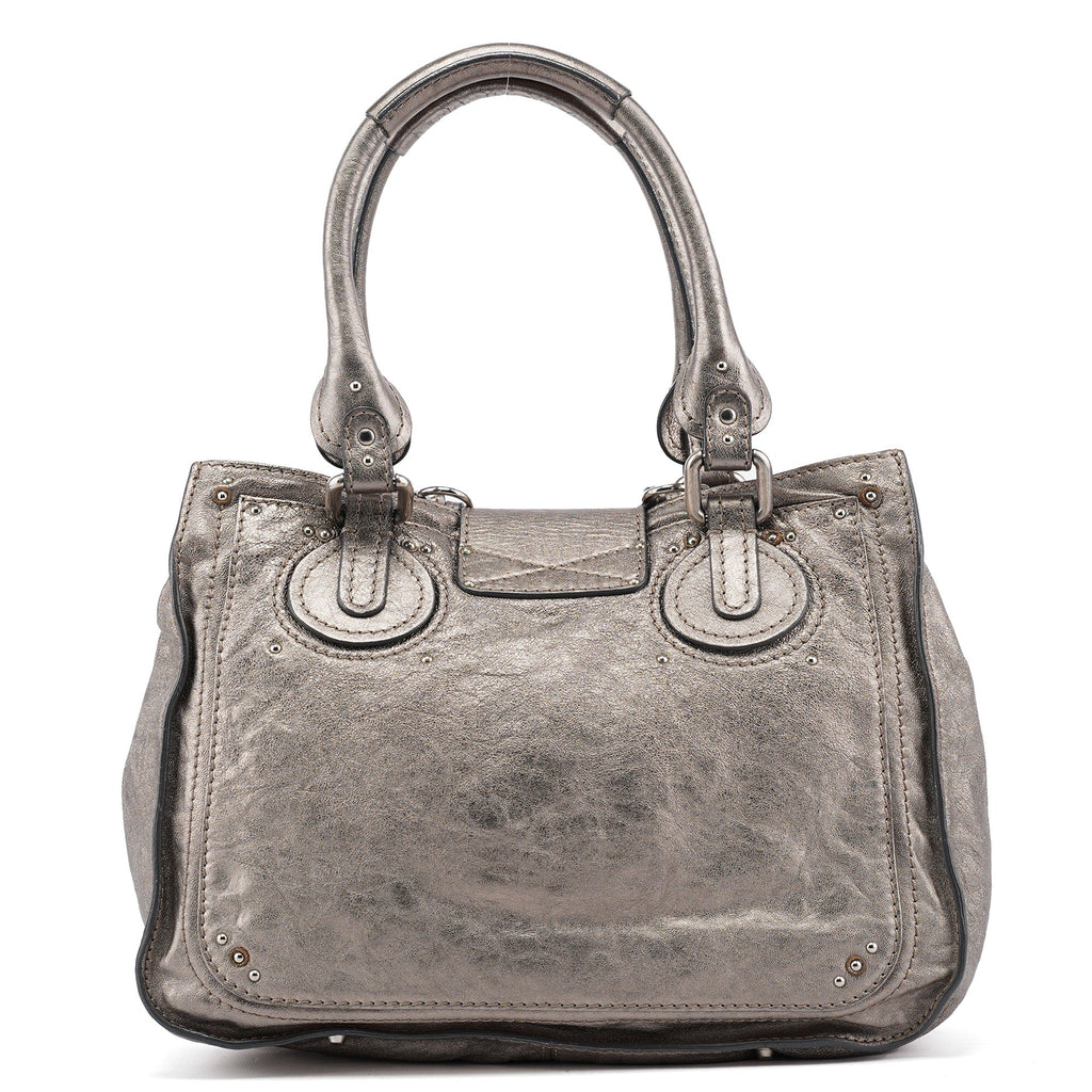 Metallic Leather Paddington Tote Bag