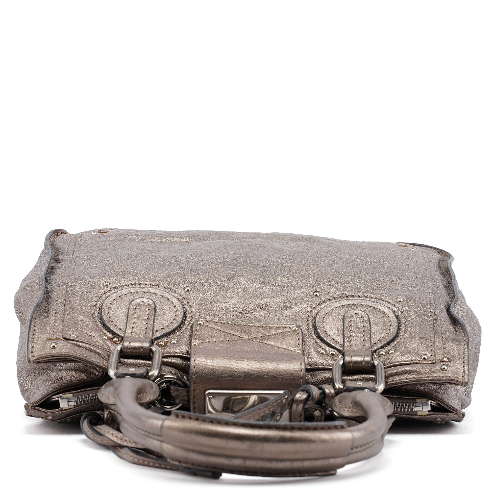 Metallic Leather Paddington Tote Bag