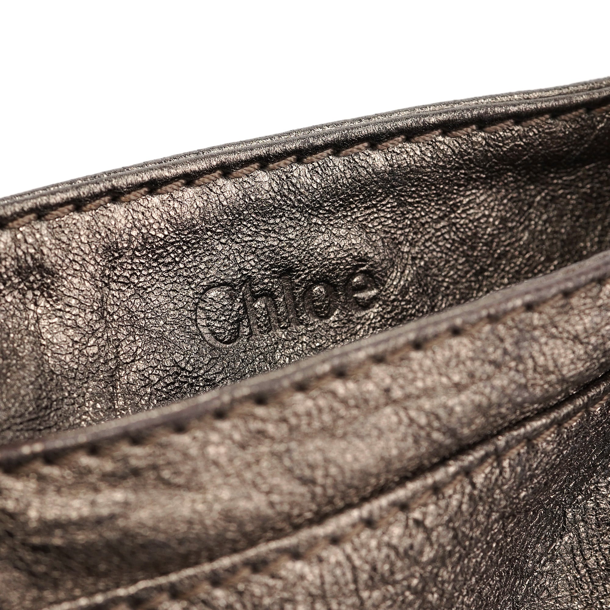 Metallic Leather Paddington Tote Bag
