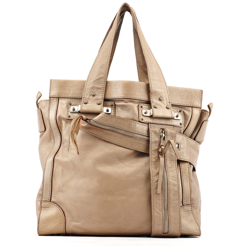 Metallic Leather Tracy Tote Bag