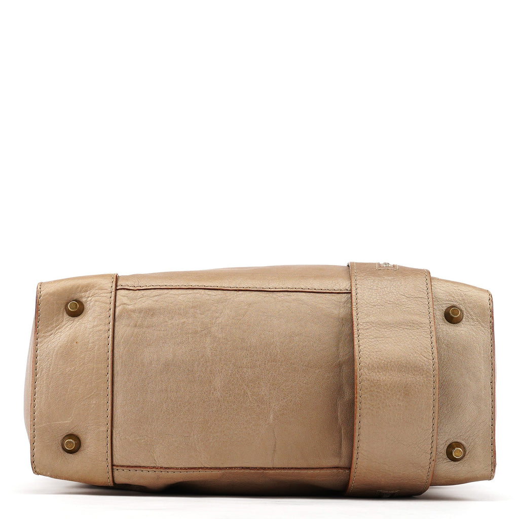 Metallic Leather Tracy Tote Bag