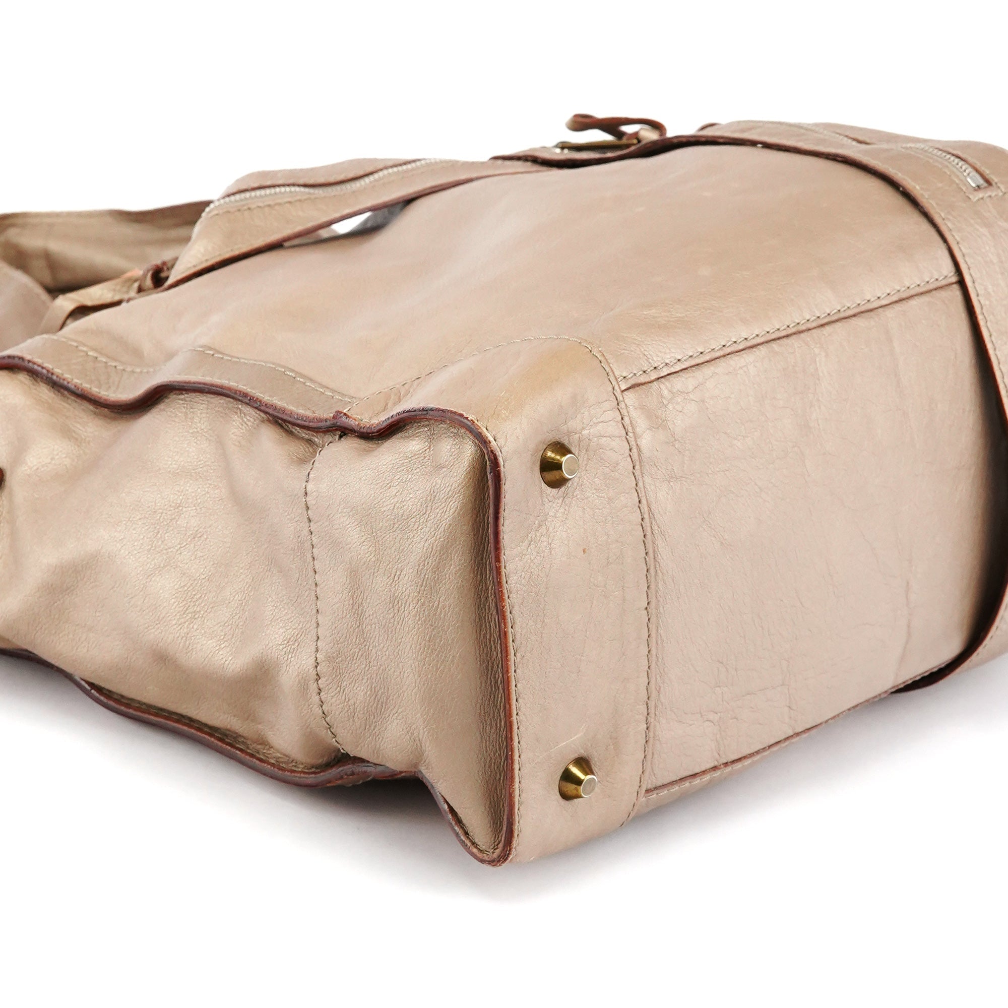 Metallic Leather Tracy Tote Bag