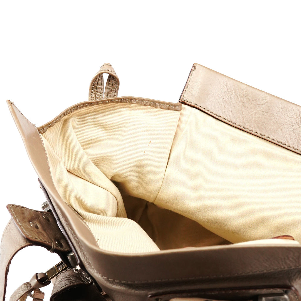 Metallic Leather Tracy Tote Bag