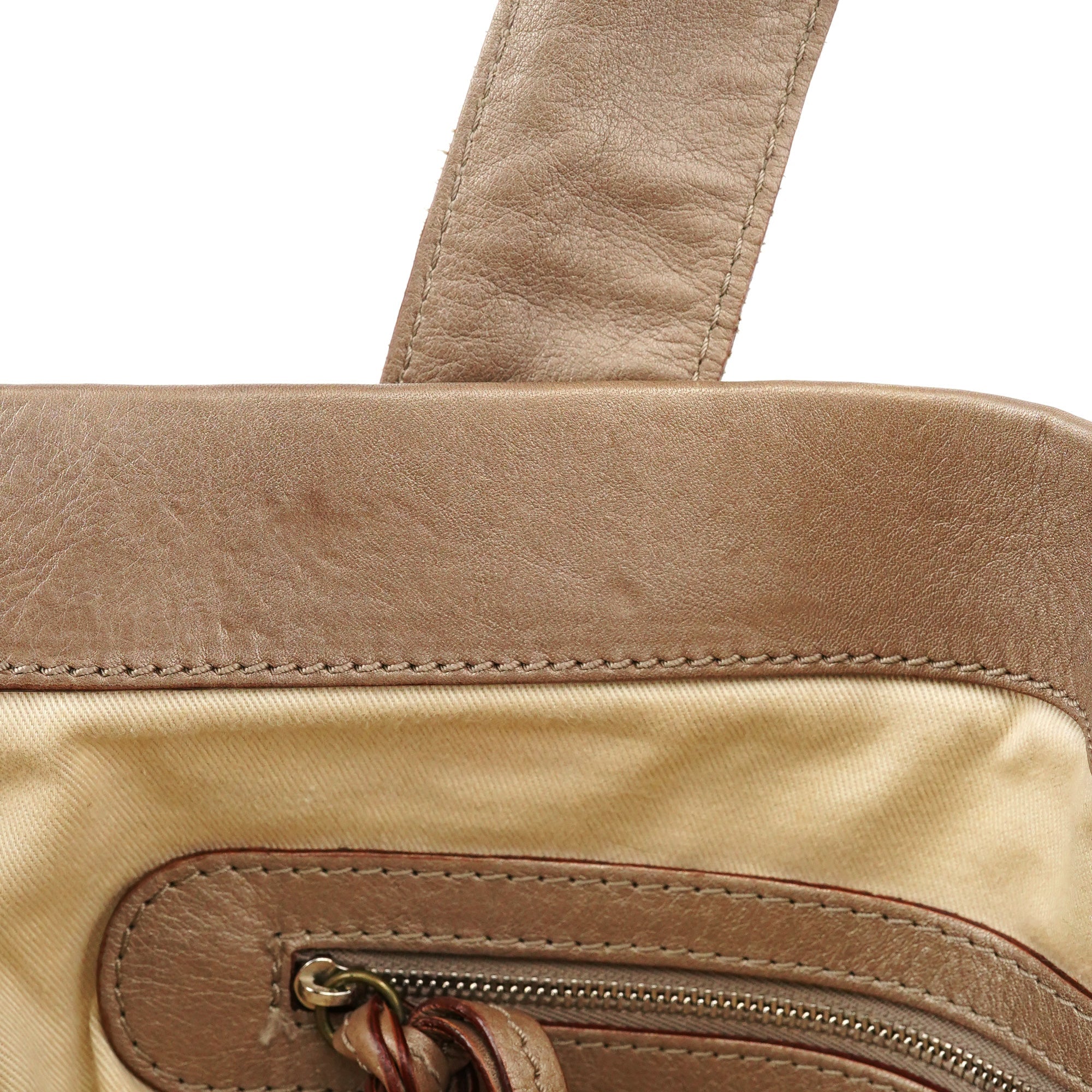 Metallic Leather Tracy Tote Bag