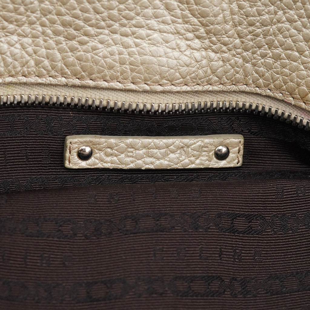 Metallic White Leather Bittersweet Shoulder Bag