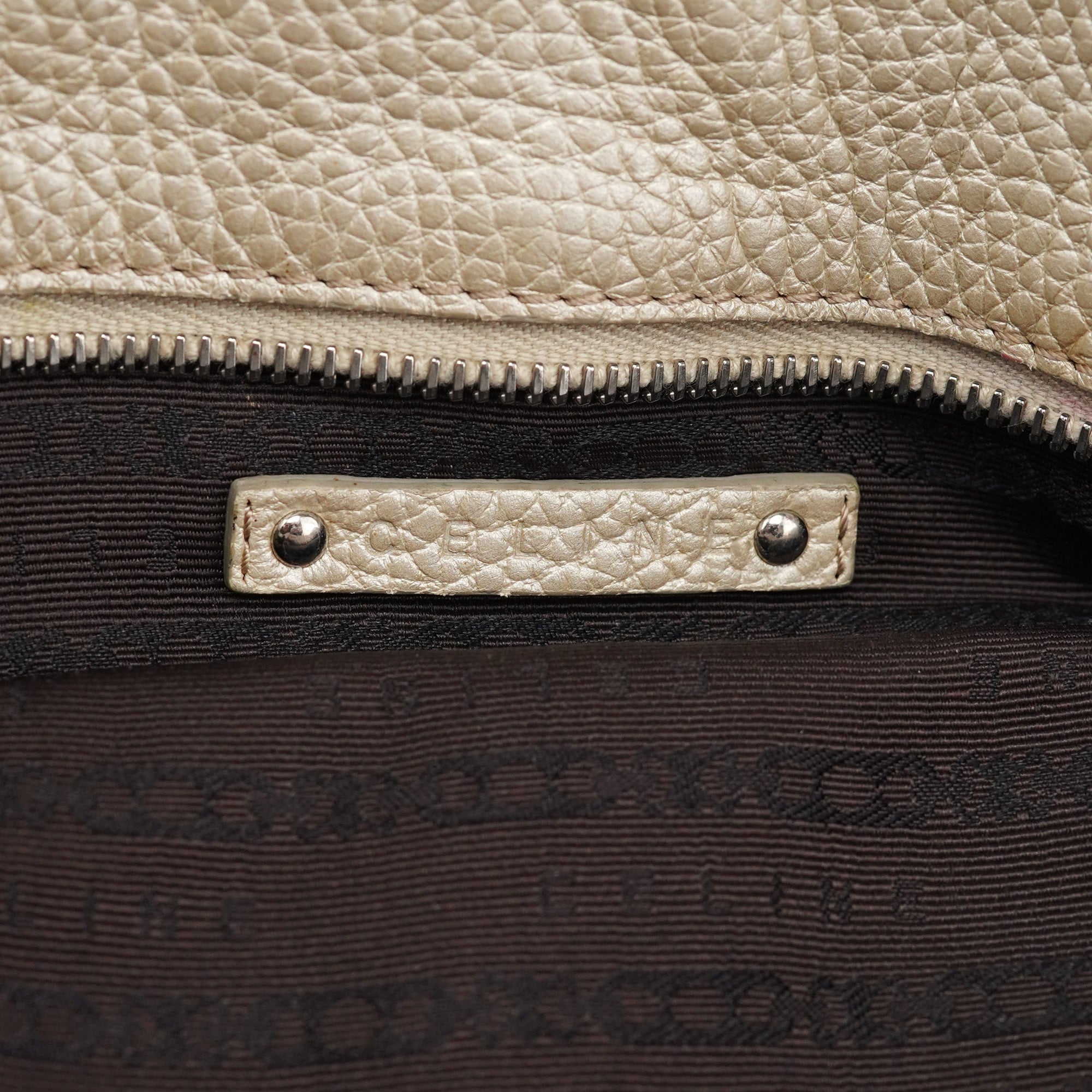 Metallic White Leather Bittersweet Shoulder Bag