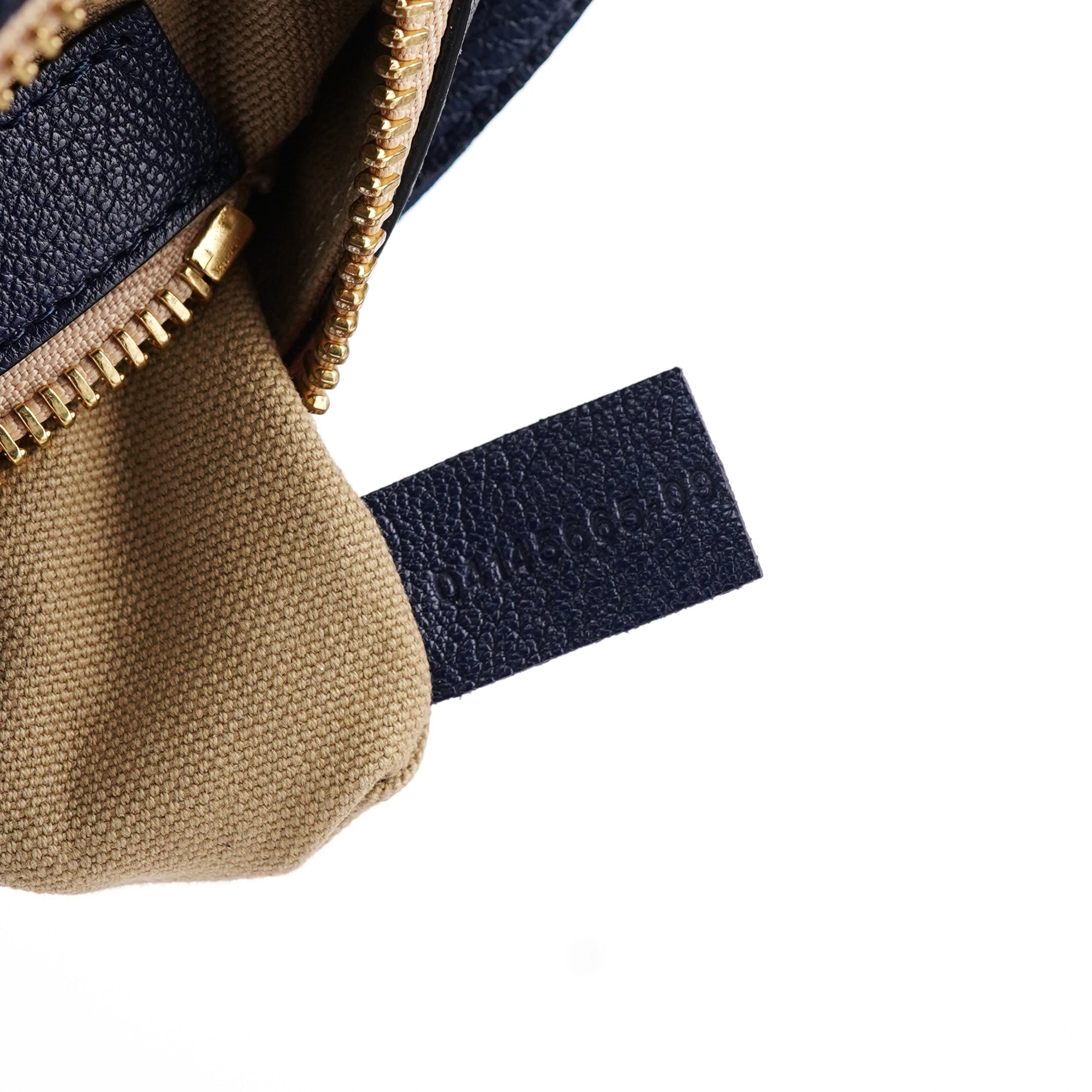 Navy Blue Lambskin Leather Tote Bag