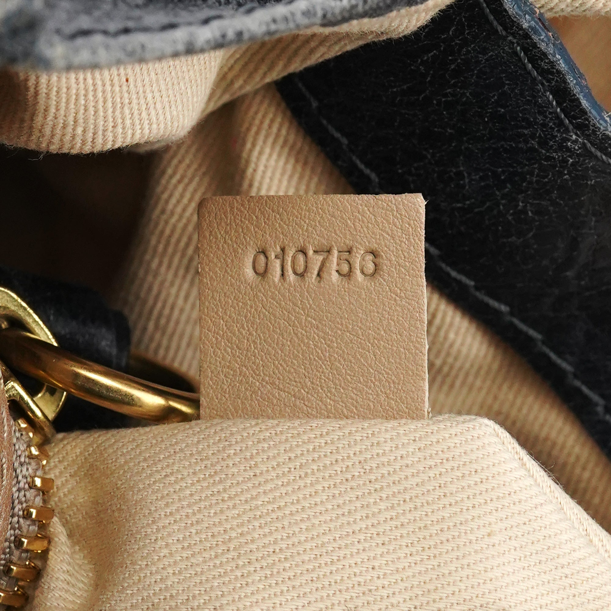 Navy Leather Bay Shoulder Bag