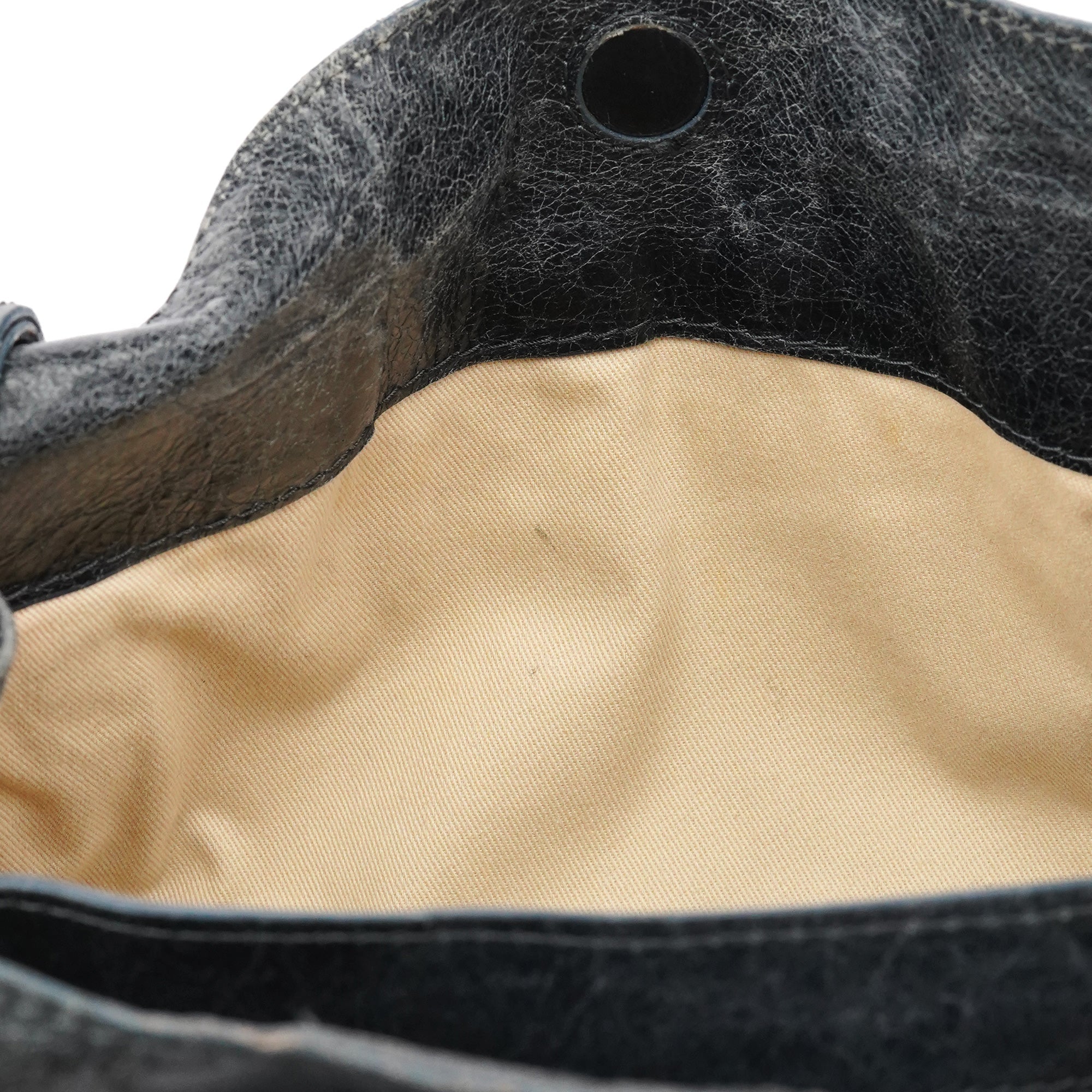 Navy Leather Bay Shoulder Bag