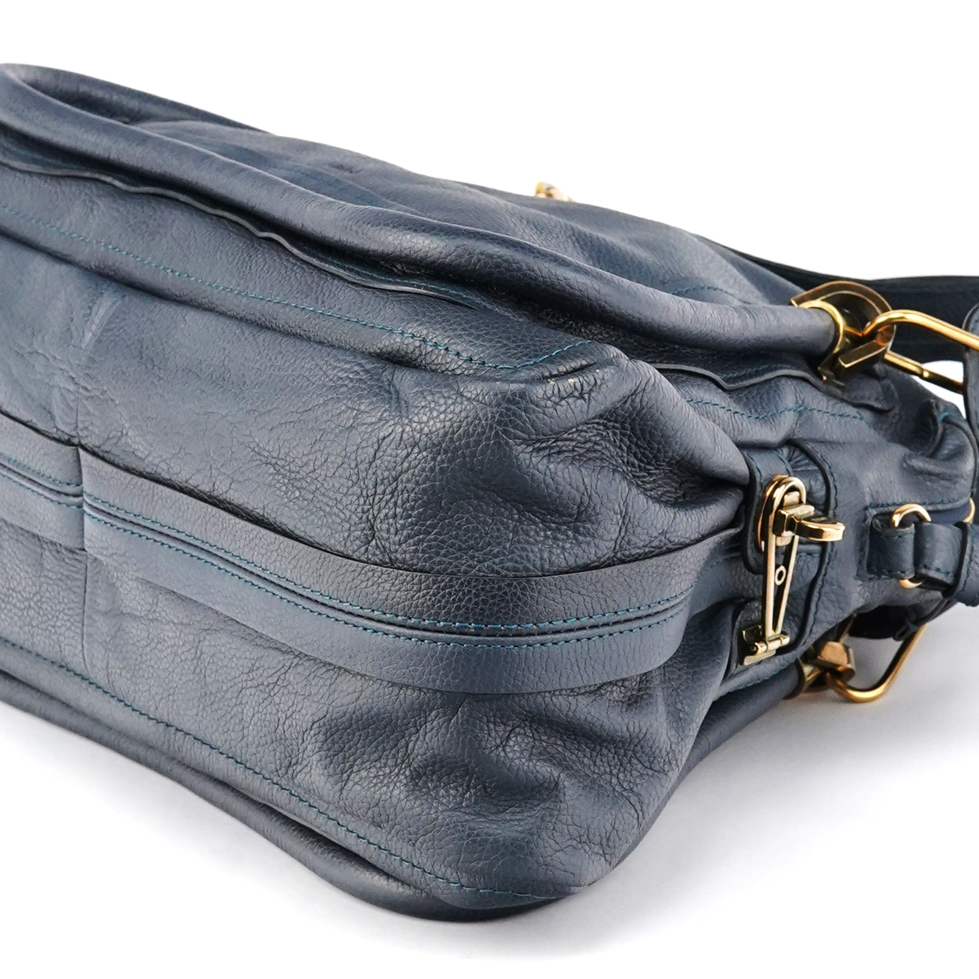 Navy Leather Paraty 2-Way Bag
