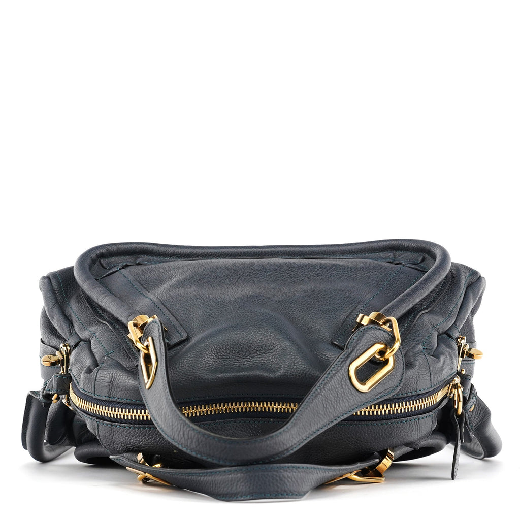Navy Leather Paraty 2-Way Bag
