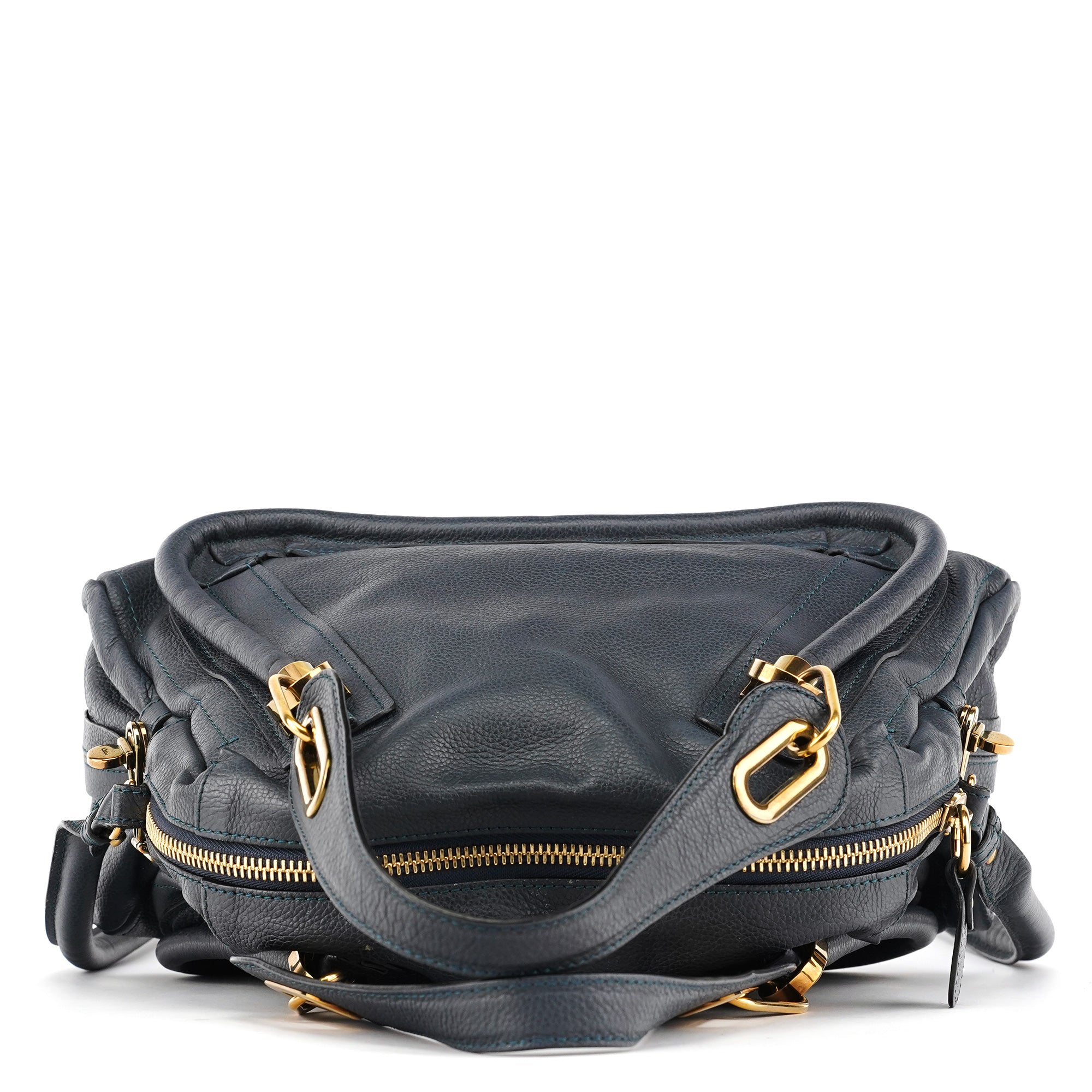 Navy Leather Paraty 2-Way Bag