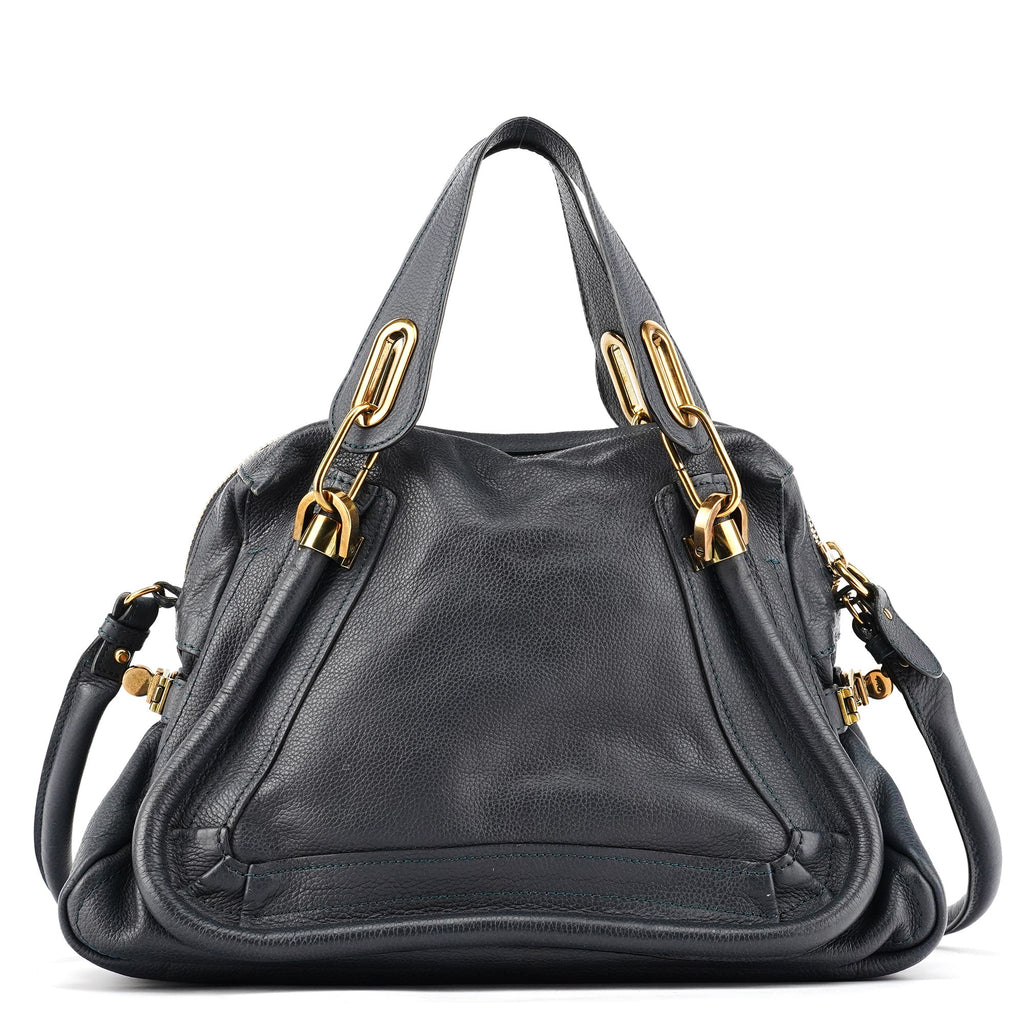 Navy Leather Paraty 2-Way Bag