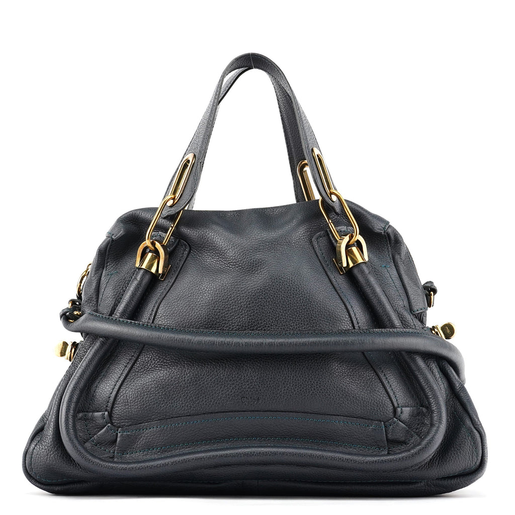 Navy Leather Paraty 2-Way Bag