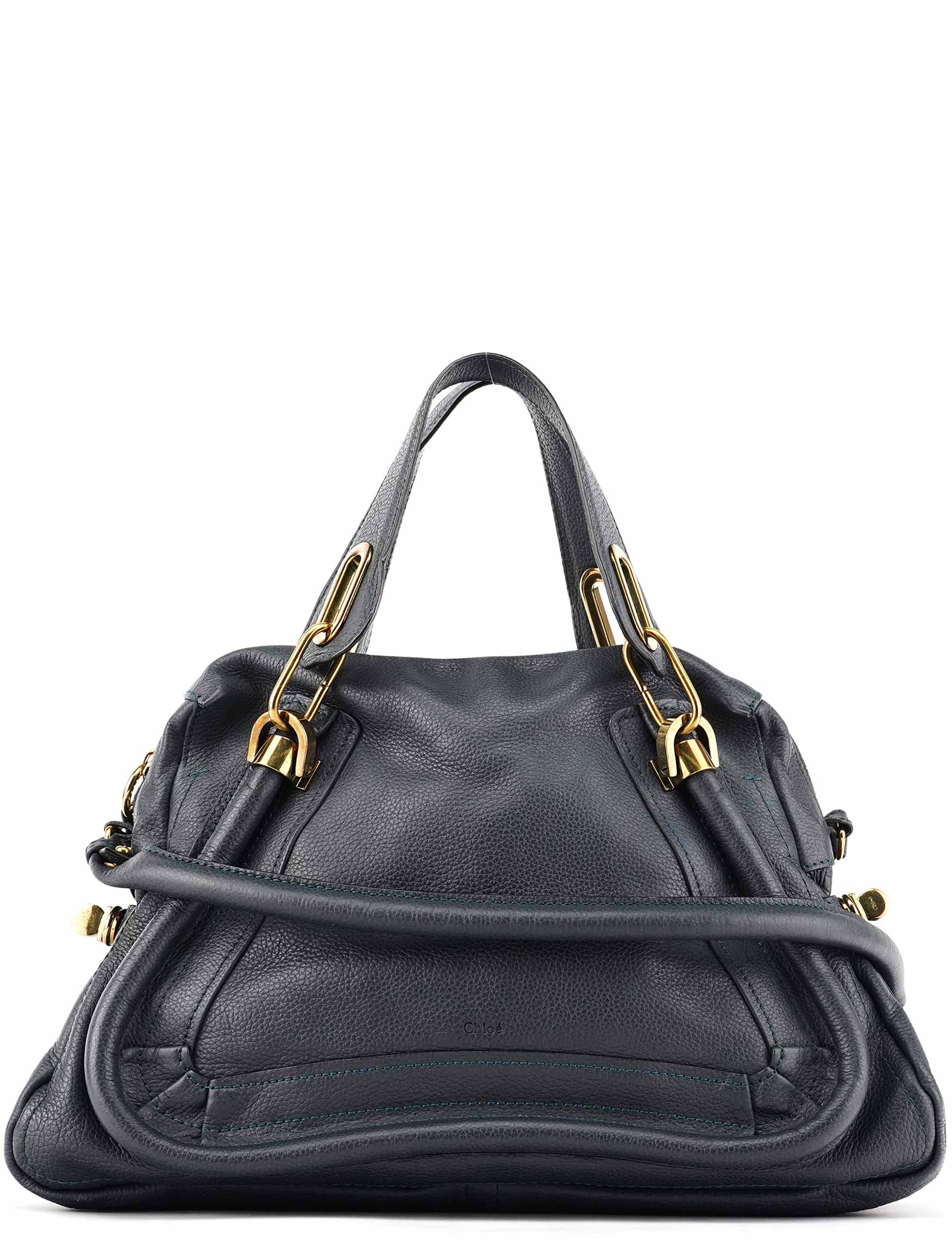 Navy Leather Paraty 2-Way Bag