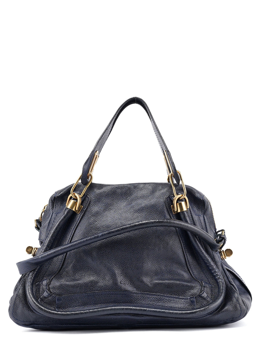 Navy Leather Paraty 2-Way Crossbody Bag