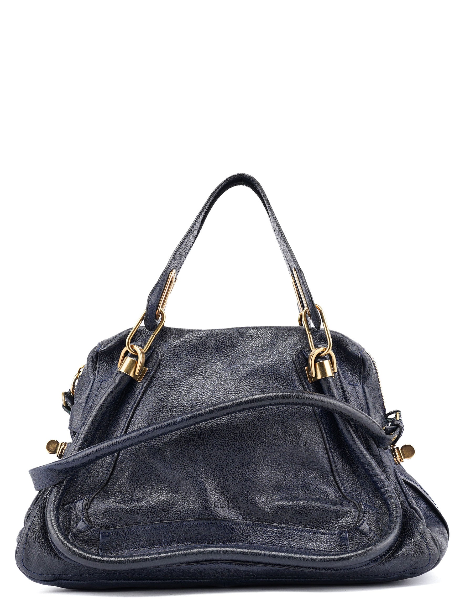 Navy Leather Paraty 2-Way Crossbody Bag