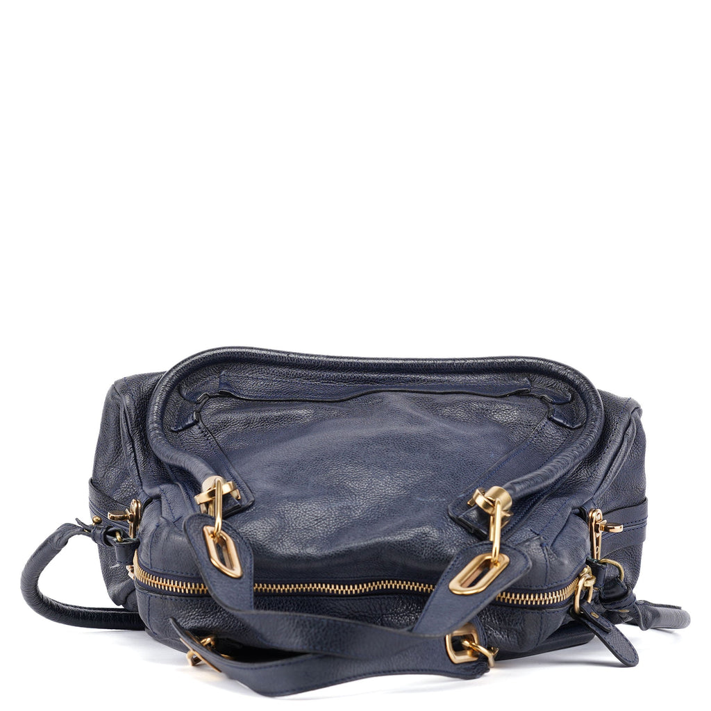 Navy Leather Paraty 2-Way Crossbody Bag