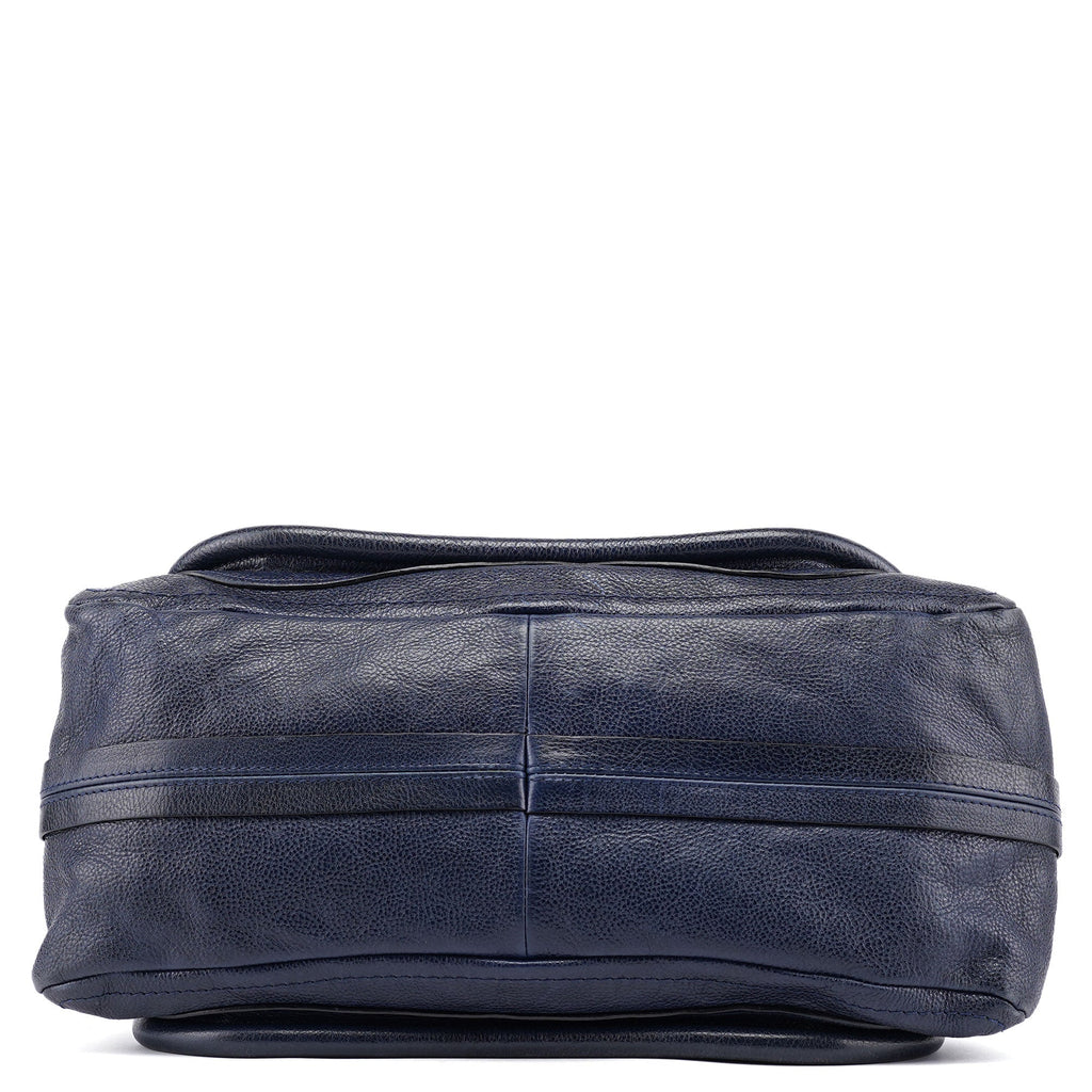 Navy Leather Paraty 2-Way Crossbody Bag