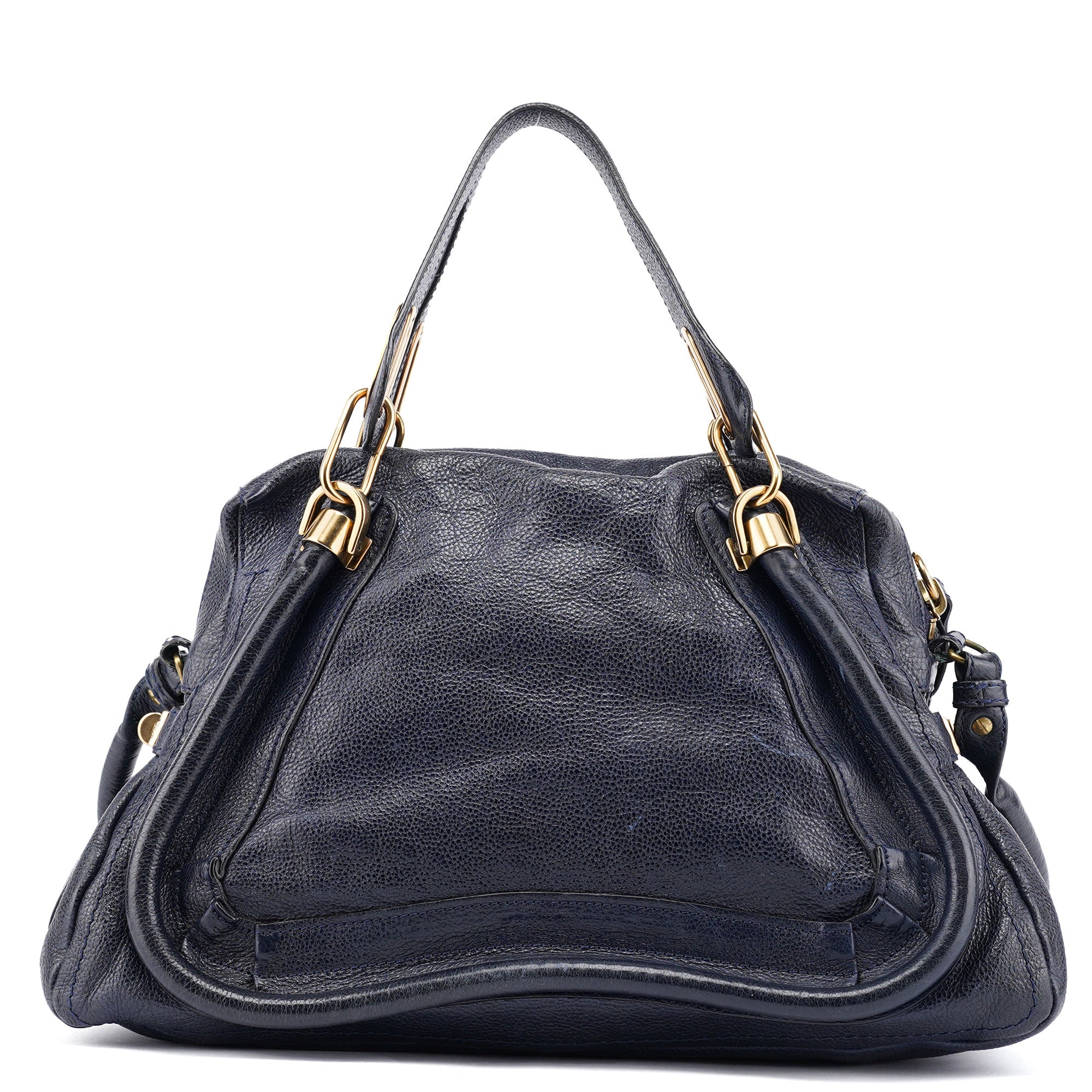 Navy Leather Paraty 2-Way Crossbody Bag