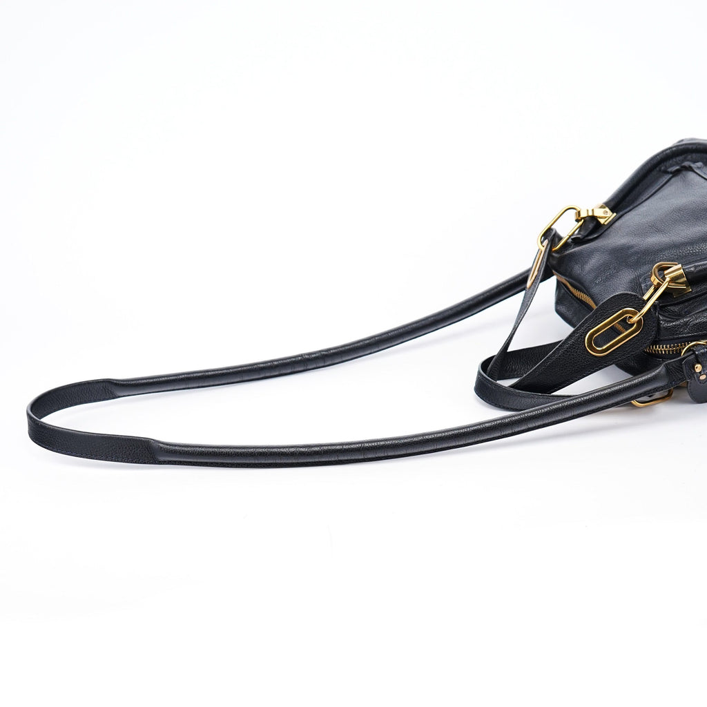 Navy Leather Paraty 2-Way Shoulder Bag