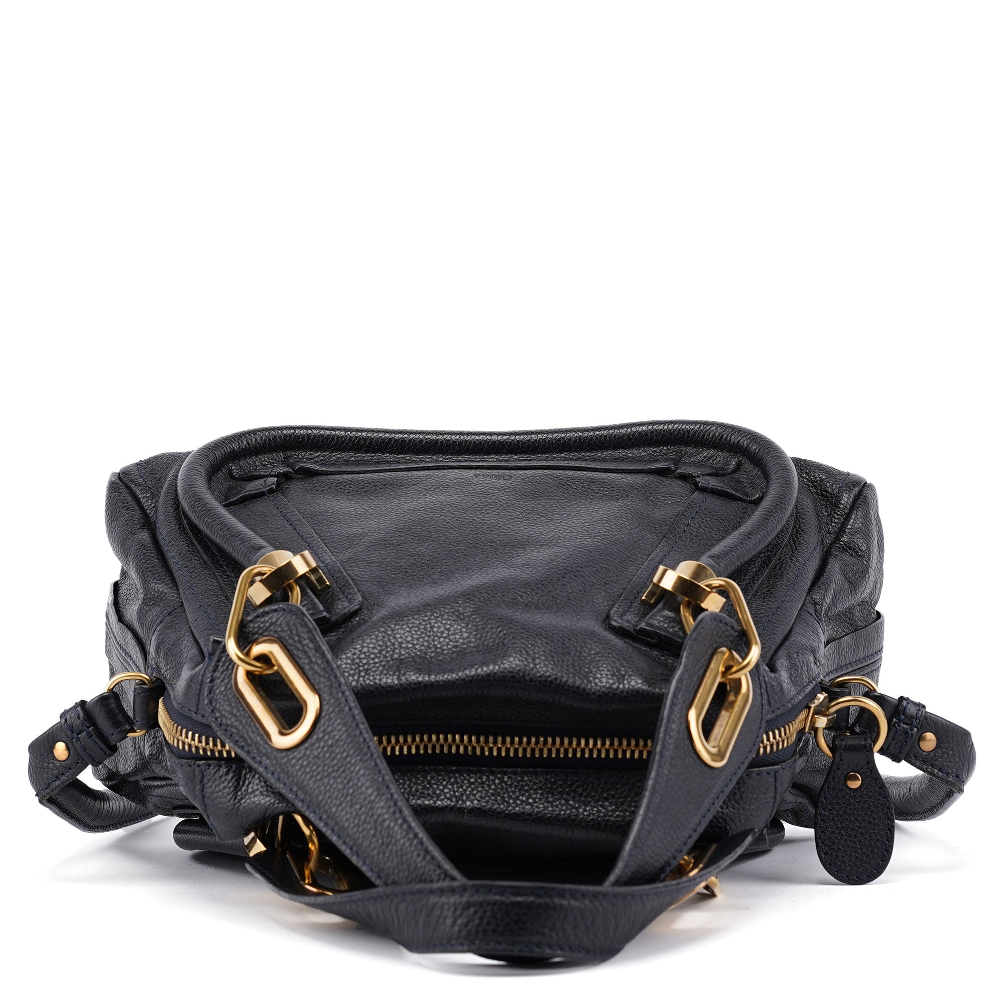 Navy Leather Paraty 2-Way Shoulder Bag