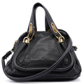 Navy Leather Paraty 2-Way Shoulder Bag